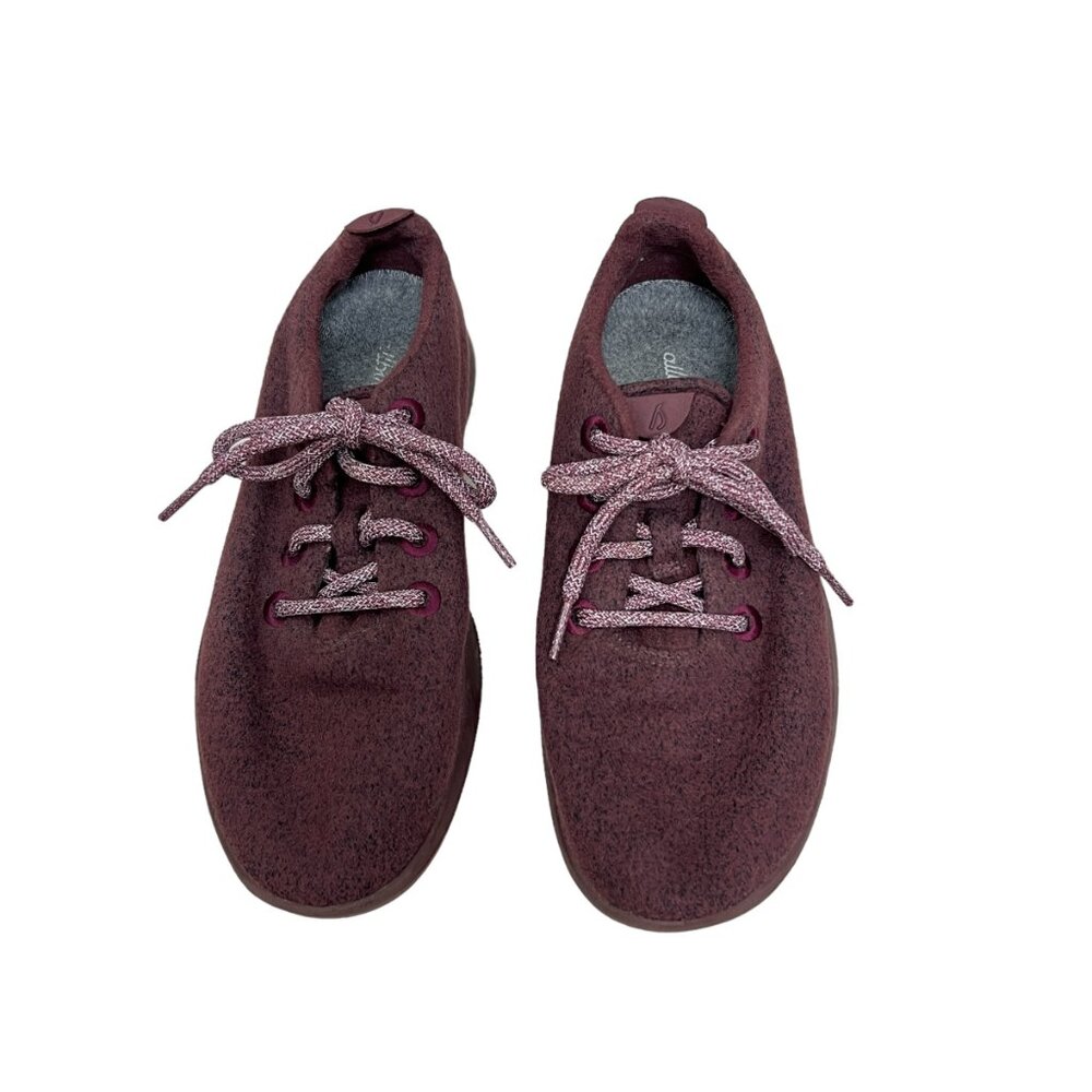Allbirds Merino Wool Runners Hazy Burgundy Lace Up women's sneakers size 8 - Picture 2 of 9